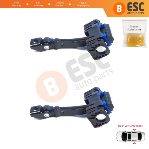 2 Pieces Double Crew Cab Rear Door Hinge Brake Stop Check Assy Limiter Strap for VW Crafter MK2 e-Crafter MAN TGE e-TGE 2017-On 7CA839249A