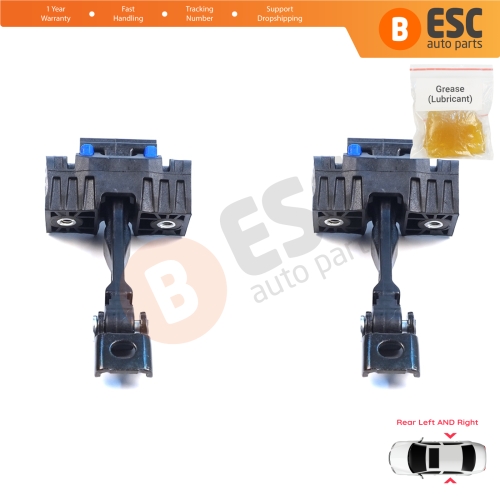 2 Pieces Double Crew Cab Rear Door Hinge Brake Stop Check Assy Limiter Strap for VW Crafter MK2 e-Crafter MAN TGE e-TGE 2017-On 7CA839249A