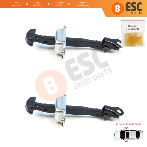 2 Pieces Front Door Hinge Brake Stop Check Assy Limiter Strap for Mitsubishi L200 Triton MK4 KA KB 2004-2018 Pajero Sport MK2 KH KG 5702A080