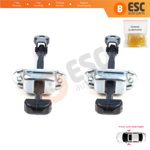 2 Pieces Front Door Hinge Brake Stop Check Assy Limiter Strap for Mitsubishi L200 Triton MK4 KA KB 2004-2018 Pajero Sport MK2 KH KG 5702A080