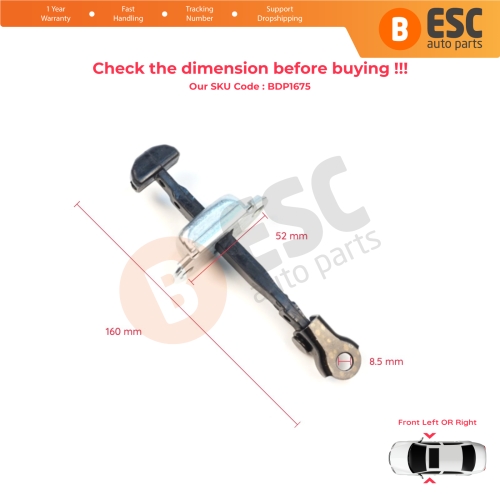 Front Door Hinge Brake Stop Check Assy Limiter Strap for Mitsubishi L200 Triton MK4 KA KB 2004-2018 Pajero Sport MK2 KH KG 5702A080