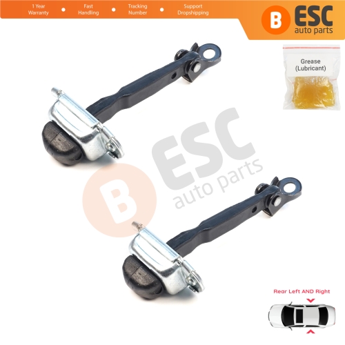2 Pieces Rear Door Hinge Brake Stop Check Assy Limiter Strap for Mitsubishi L200 Triton MK4 KA KB 2004-2018 Pajero Sport MK2 KH KG 5732A043
