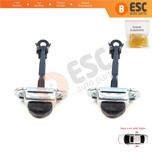 2 Pieces Rear Door Hinge Brake Stop Check Assy Limiter Strap for Mitsubishi L200 Triton MK4 KA KB 2004-2018 Pajero Sport MK2 KH KG 5732A043