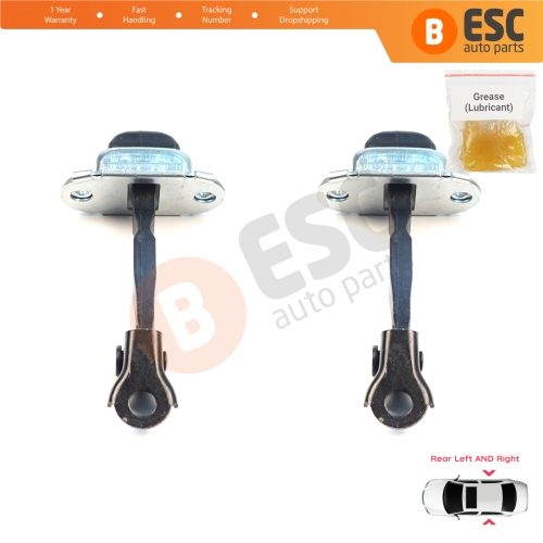 2 Pieces Rear Door Hinge Brake Stop Check Assy Limiter Strap for Mitsubishi L200 Triton MK4 KA KB 2004-2018 Pajero Sport MK2 KH KG 5732A043