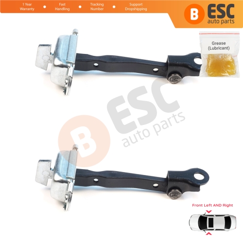 2 Pieces Front Door Hinge Brake Stop Check Assy Limiter Strap for Mitsubishi Mirage MK6 Attrage Space Star A00/LA, A10 2012-On 5702A137