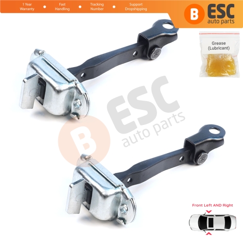 2 Pieces Front Door Hinge Brake Stop Check Assy Limiter Strap for Mitsubishi Mirage MK6 Attrage Space Star A00/LA, A10 2012-On 5702A137