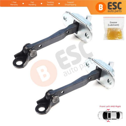 2 Pieces Front Door Hinge Brake Stop Check Assy Limiter Strap for Mitsubishi Mirage MK6 Attrage Space Star A00/LA, A10 2012-On 5702A137