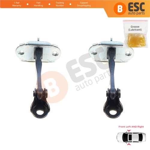 2 Pieces Front Door Hinge Brake Stop Check Assy Limiter Strap for Mitsubishi Mirage MK6 Attrage Space Star A00/LA, A10 2012-On 5702A137