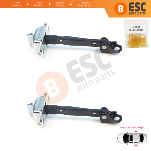 2 Pieces Rear Door Hinge Brake Stop Check Assy Limiter Strap for Mitsubishi Mirage MK6 Attrage Space Star A00/LA, A10 2012-On 5732A092