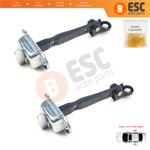 2 Pieces Rear Door Hinge Brake Stop Check Assy Limiter Strap for Mitsubishi Mirage MK6 Attrage Space Star A00/LA, A10 2012-On 5732A092
