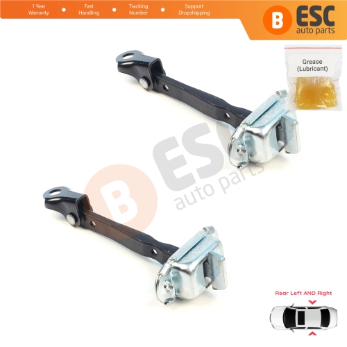 2 Pieces Rear Door Hinge Brake Stop Check Assy Limiter Strap for Mitsubishi Mirage MK6 Attrage Space Star A00/LA, A10 2012-On 5732A092