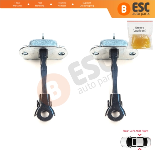 2 Pieces Rear Door Hinge Brake Stop Check Assy Limiter Strap for Mitsubishi Mirage MK6 Attrage Space Star A00/LA, A10 2012-On 5732A092