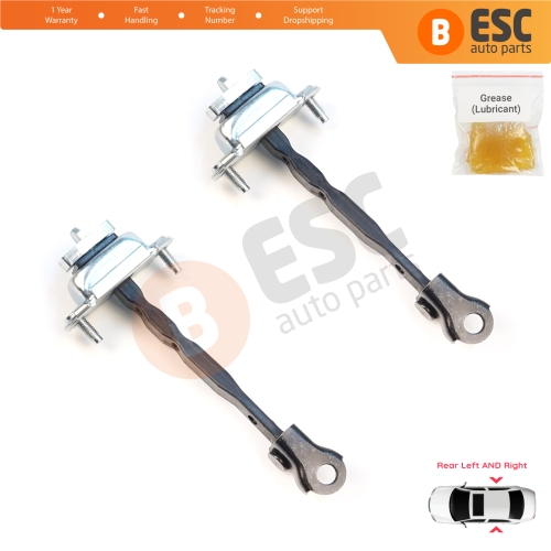2 Pieces Rear Door Hinge Brake Stop Check Assy Limiter Strap for Subaru Forester MK4 SJ 2012-2018 62124FG003