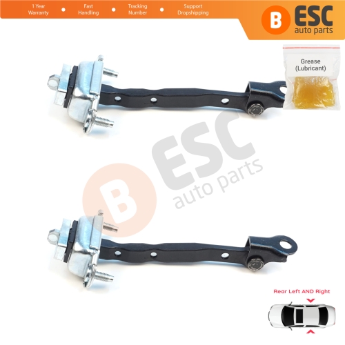 2 Pieces Rear Door Hinge Brake Stop Check Assy Limiter Strap for Subaru Forester MK4 SJ 2012-2018 62124FG003