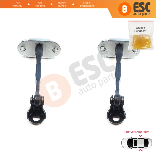 2 Pieces Rear Door Hinge Brake Stop Check Assy Limiter Strap for Subaru Forester MK4 SJ 2012-2018 62124FG003