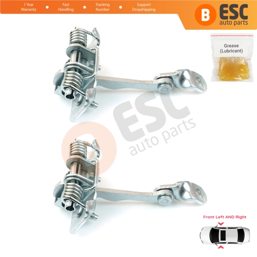 2 Pieces Front Door Catch Hinge Brake Stop Check Strap Limiter for Citroen C3 MK1 MK2 2002-2016 9181N0