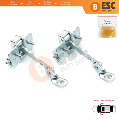 2 Pieces Front Door Catch Hinge Brake Stop Check Strap Limiter for Citroen C3 MK1 MK2 2002-2016 9181N0
