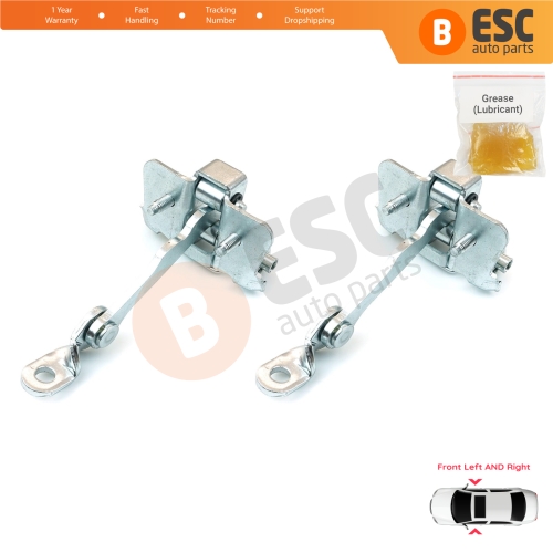 2 Pieces Front Door Catch Hinge Brake Stop Check Strap Limiter for Citroen C3 MK1 MK2 2002-2016 9181N0