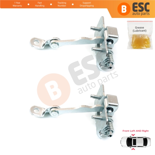 2 Pieces Front Door Catch Hinge Brake Stop Check Strap Limiter for Citroen C3 MK1 MK2 2002-2016 9181N0