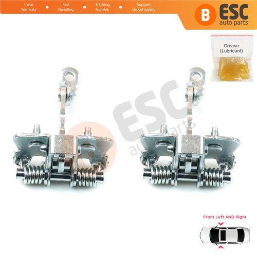 2 Pieces Front Door Catch Hinge Brake Stop Check Strap Limiter for Citroen C3 MK1 MK2 2002-2016 9181N0
