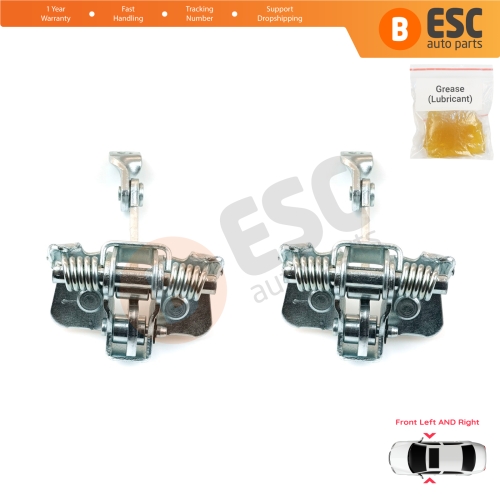 2 Pieces Front Door Catch Hinge Brake Stop Check Strap Limiter for Citroen C3 MK1 MK2 2002-2016 9181N0