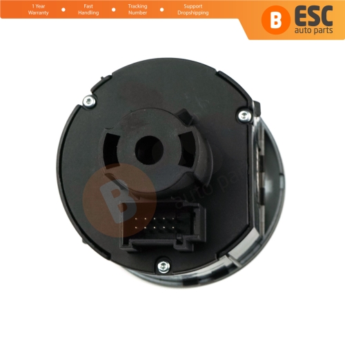 Chrome Headlight Control Switch Knob For VW Seat Skoda 3C8 941 431C...