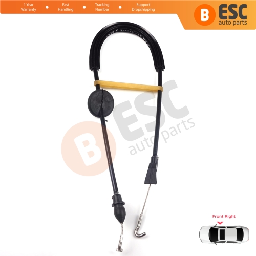 Inner Door Release Latch Bowden Cable Front Right 58 cm For VW Caddy MK3 2K 2004-2015 Touran MK1 1T 2003-2015 2K0837114B 