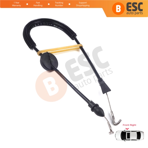 Inner Door Release Latch Bowden Cable Front Right 58 cm For VW Caddy MK3 2K 2004-2015 Touran MK1 1T 2003-2015 2K0837114B 