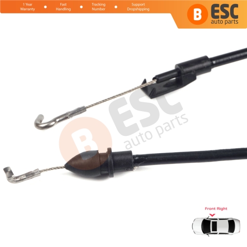 Inner Door Release Latch Bowden Cable Front Right 58 cm For VW Caddy MK3 2K 2004-2015 Touran MK1 1T 2003-2015 2K0837114B 
