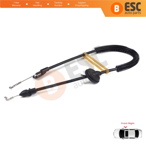 Inner Door Release Latch Bowden Cable Front Right 58 cm For VW Caddy MK3 2K 2004-2015 Touran MK1 1T 2003-2015 2K0837114B 