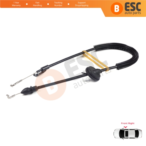 Inner Door Release Latch Bowden Cable Front Right 58 cm For VW Caddy MK3 2K 2004-2015 Touran MK1 1T 2003-2015 2K0837114B 