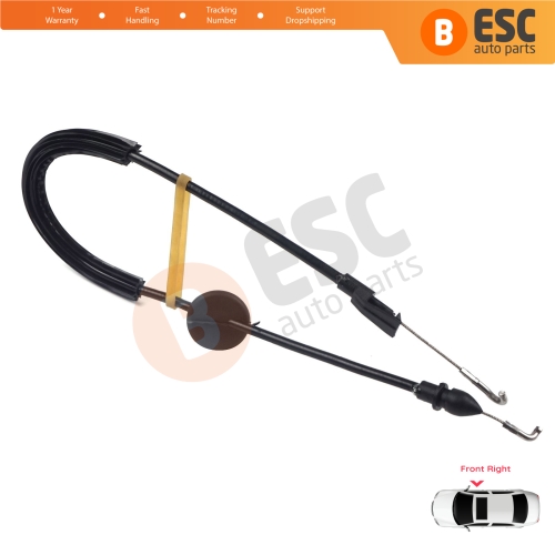 Inner Door Release Latch Bowden Cable Front Right 58 cm For VW Caddy MK3 2K 2004-2015 Touran MK1 1T 2003-2015 2K0837114B 