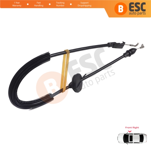 Inner Door Release Latch Bowden Cable Front Right 58 cm For VW Caddy MK3 2K 2004-2015 Touran MK1 1T 2003-2015 2K0837114B 