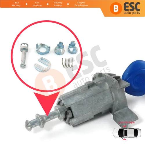 Door Lock Cylinder Barrel Repair Kit 40 mm for BMW X3 E83 X5 E53 51217035421