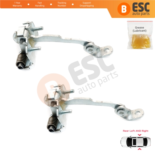 2 Pieces Rear Door Limiter Stop Check Strap Hinge for Citroen C3 MK1 MK2 2002-2016 9181.L9 
