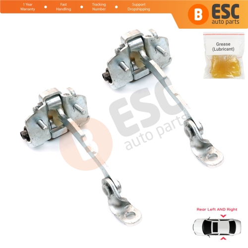 2 Pieces Rear Door Limiter Stop Check Strap Hinge for Citroen C3 MK1 MK2 2002-2016 9181.L9 