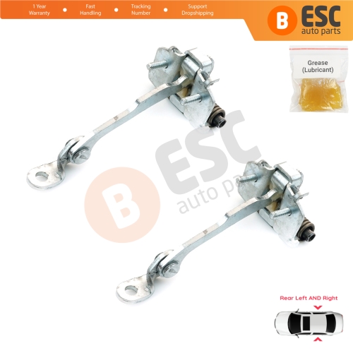 2 Pieces Rear Door Limiter Stop Check Strap Hinge for Citroen C3 MK1 MK2 2002-2016 9181.L9 