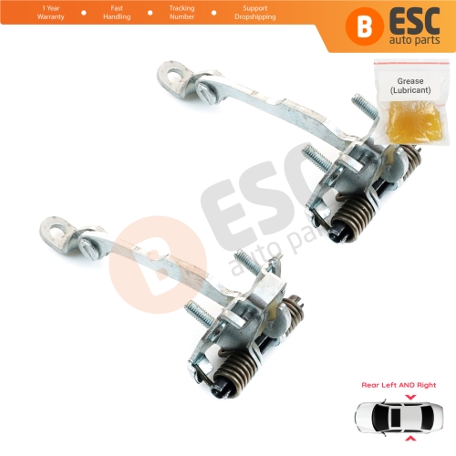 2 Pieces Rear Door Limiter Stop Check Strap Hinge for Citroen C3 MK1 MK2 2002-2016 9181.L9 