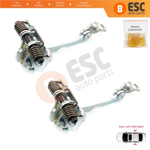 2 Pieces Rear Door Limiter Stop Check Strap Hinge for Citroen C3 MK1 MK2 2002-2016 9181.L9 