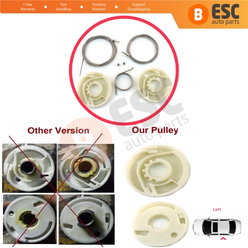 Left Side Electric Sliding Door Guide Rail Repair Kit 7E1843871 for VW Transporter T5 T6 Caravelle Multivan 2003-2024