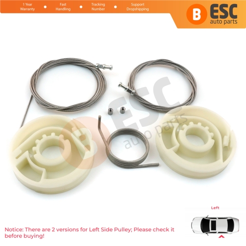 Left Side Electric Sliding Door Guide Rail Repair Kit 7E1843871 for VW Transporter T5 T6 Caravelle Multivan 2003-2024