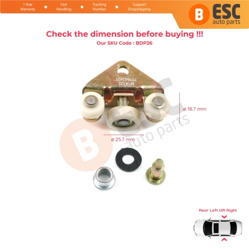 Rear Side Sliding Door Lower Roller Guide Hinge for VW Transporter T4 Caravelle Multivan 1990-2003 701843406A 