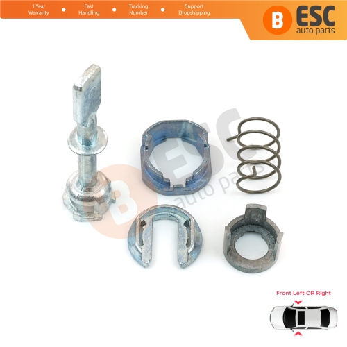 Front Door Lock Barrel 58 mm Repair Kit 6N0837223A for VW Polo 6N1 N2 1994-2001 4/5 Door 