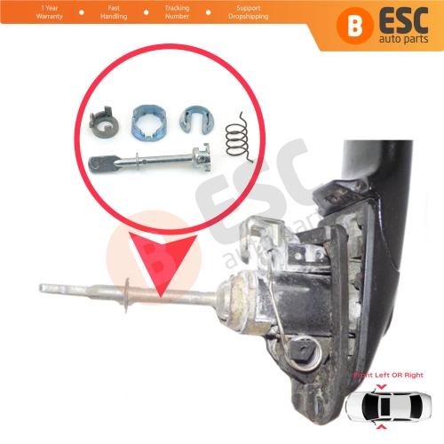 Front Door Lock Barrel Repair Kit 6K4837223A for VW Caddy 2 Seat Cordoba Ibiza Inca 6K 68 mm