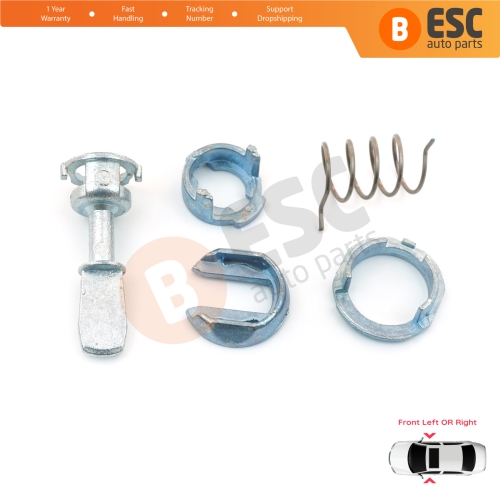 Front Door Lock Barrel Repair Kit 39 mm for VW Transporter T5 Fox 5Z New Beetle Polo 9N 2/3 Door 1C0837167B