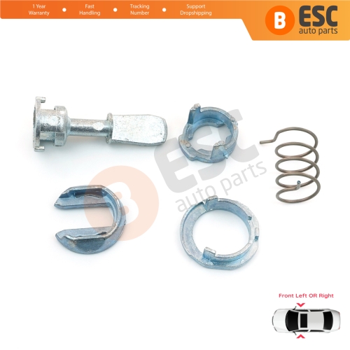 Front Door Lock Barrel Repair Kit 39 mm for VW Transporter T5 Fox 5Z New Beetle Polo 9N 2/3 Door 1C0837167B