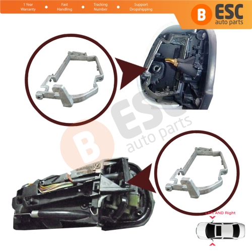 Side Wing Mirror Folding Support Repair Metal Frame Bracket Left Right for Mercedes W210 S210 W202 S202 W140