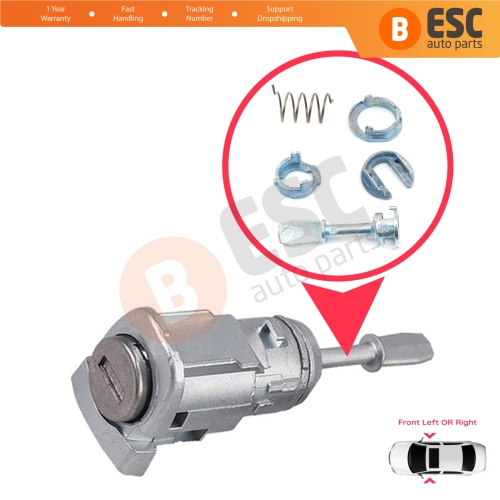 Front Door Lock Barrel 45 mm Repair Kit for Audi A6 S6 RS6 MK2 4B 4B2 C5 1997-2005 1U0837167