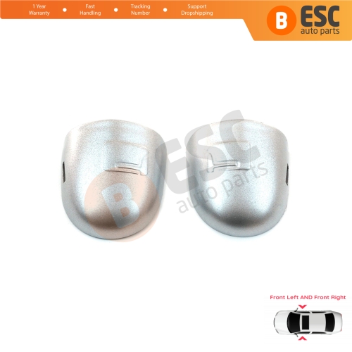 Left Right Door Handle Key Lock Cover Cap Silver Color for Renault Megane Scenic Laguna 2 Primera P12 Espace 4 Vel Satis Clio 3 Modus Koleos