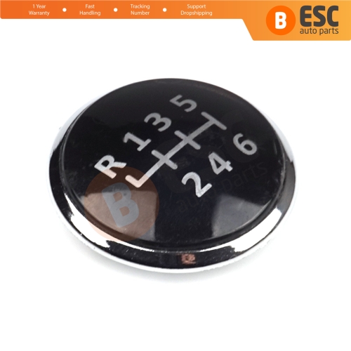 6 Speed Gear Knob Emblem Cap Replacement Decal Trim Badge for VW Audi